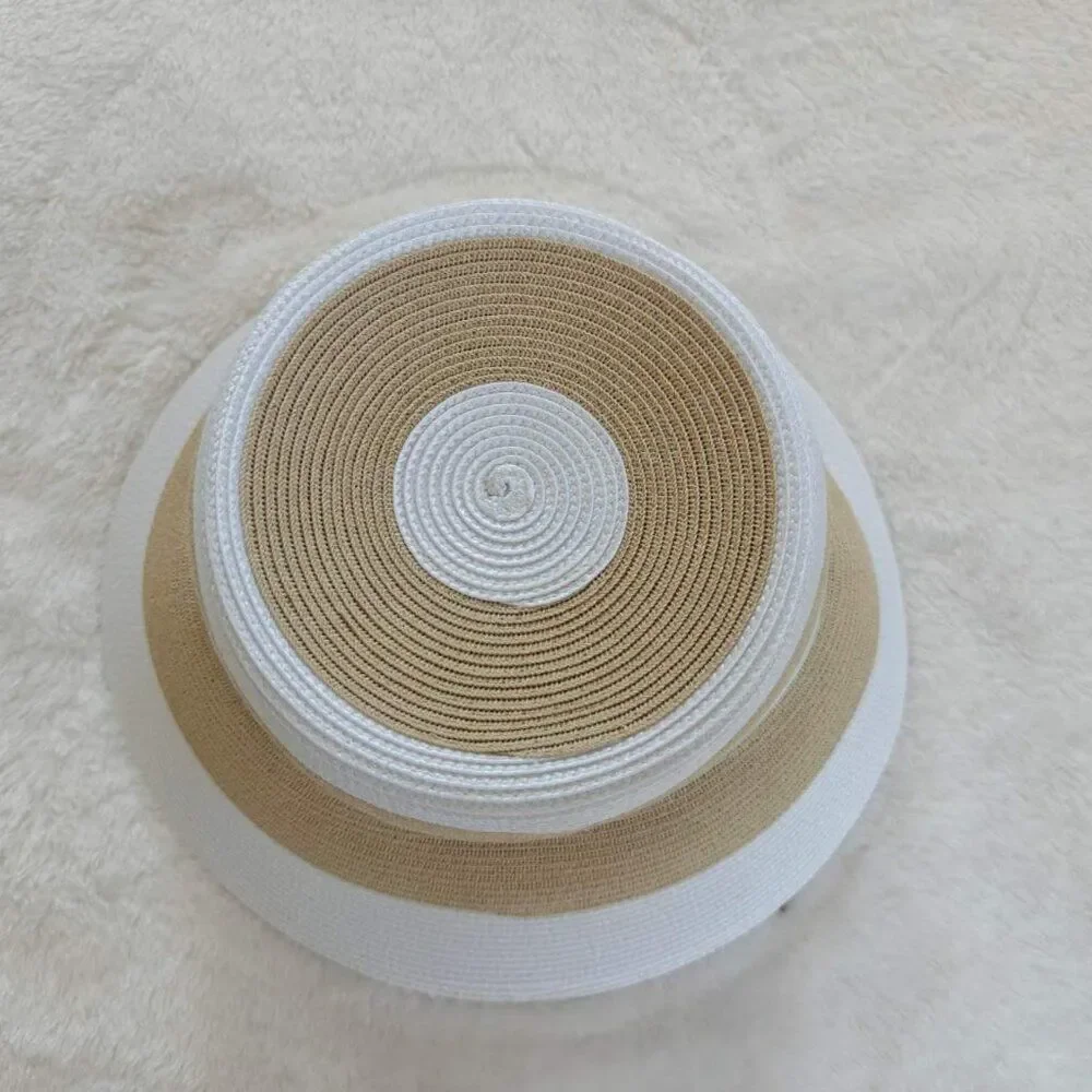 NWT Eric Javits Women’s Stripe Bucket Straw Hat Packable - Picture 6 of 6